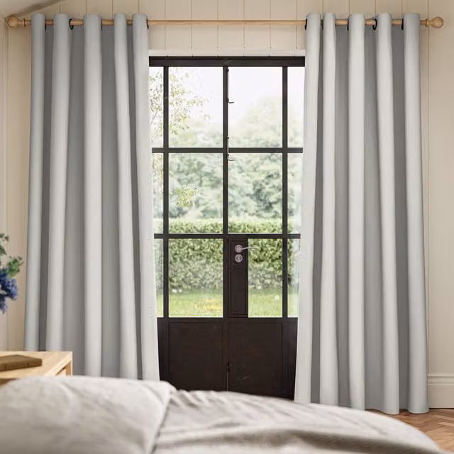 Ante Decor Concordia Made To Measure White Blackout Eyelet Curtains