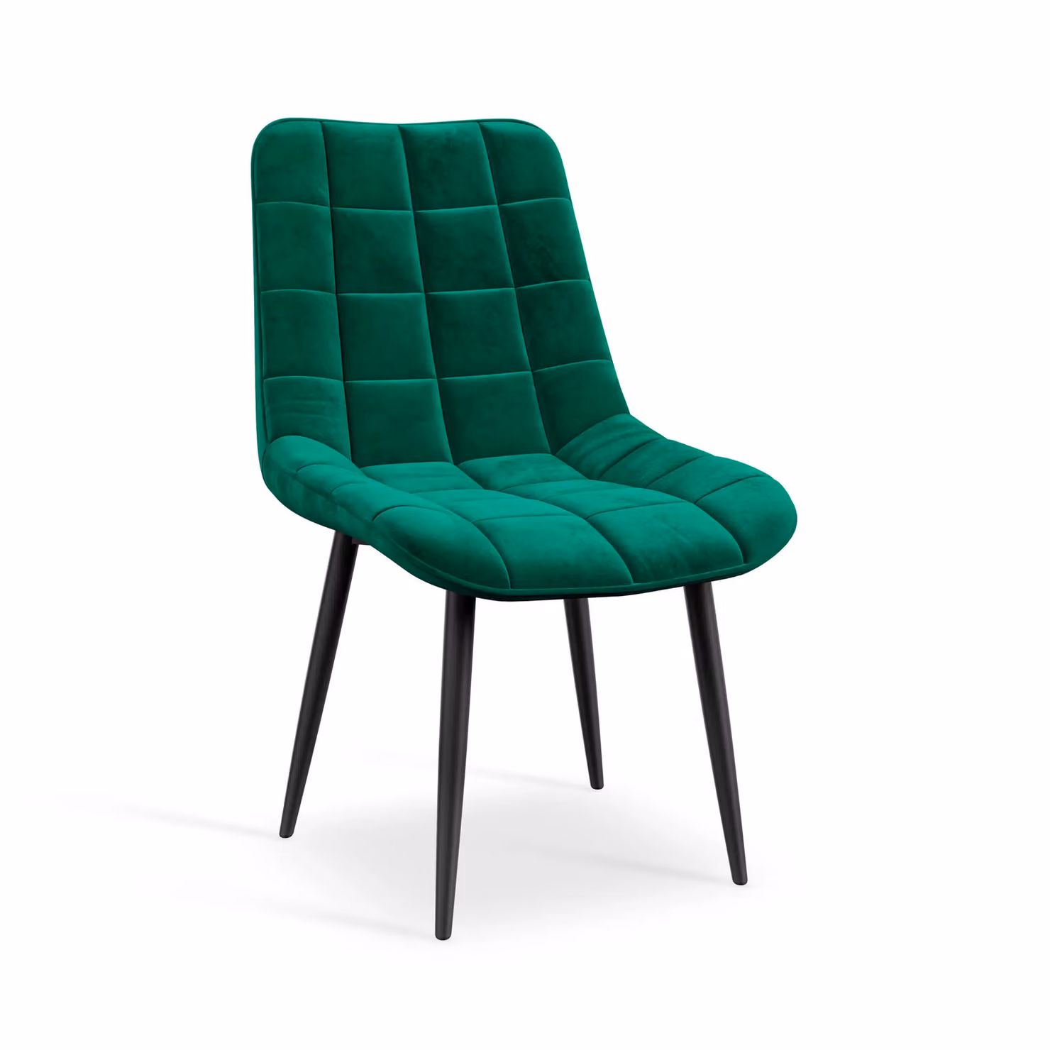 More4Homes Aria Dining Table and Nova Green Velvet Dining Chair Set of 6, Black Table Top and Legs, W/D/H: 160 x 80 x 76 cm – 3