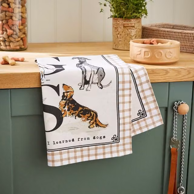 Ulster Weavers Country Dogs Highly Absorbent Cotton Tea Towel in Brown, Beige and Multicolour – 1