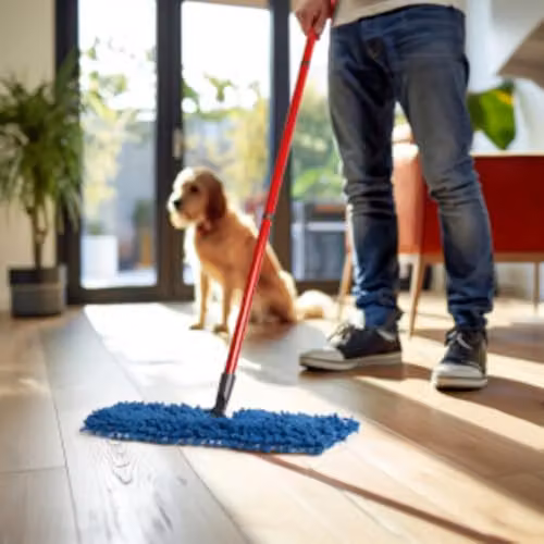 Vileda Pet Pro Flip Mop with Red Microfibre Refillable Head – 5
