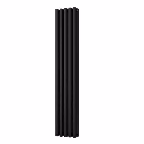 UK Radiators Temple Black Square Tube Vertical Cast-Iron Style Column Radiator, H: 180 cm, W: 32.2 cm – 2