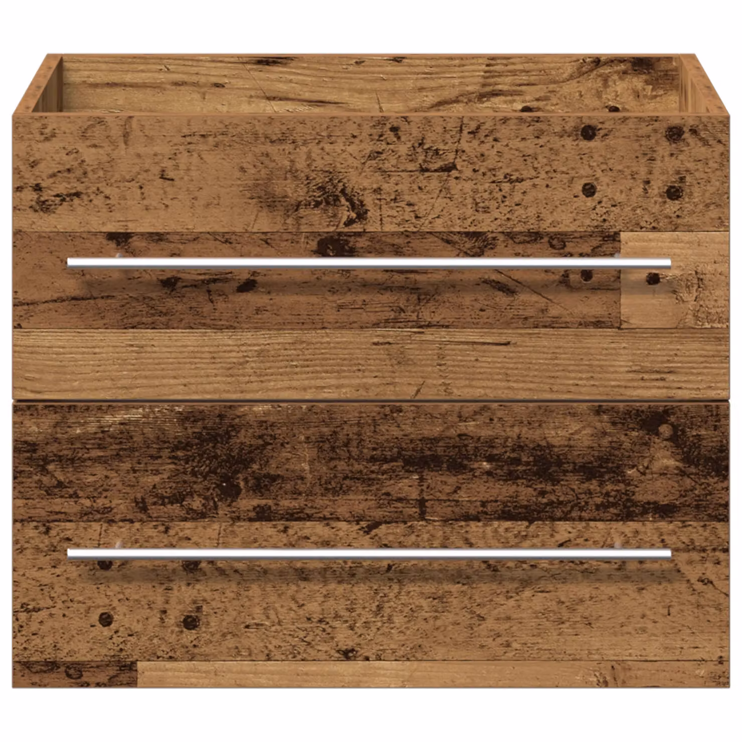 Berkfield Home Bathroom Sink Cabinet with Built-in Basin in Brown Old Wood, W/D/H: 60.0 x 38.5 x 48.0 cm – 3