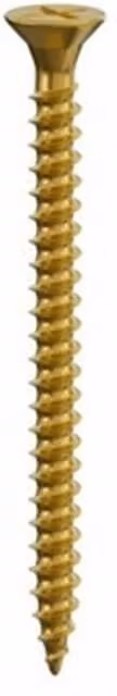 Securfix Yellow Galvanised Pozidriv Self-Countersinking Metal Screws, Pack of 100