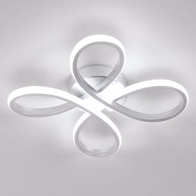 COMELY Modern 30W LED Ceiling Light in Silver with 6500K Cool White Light