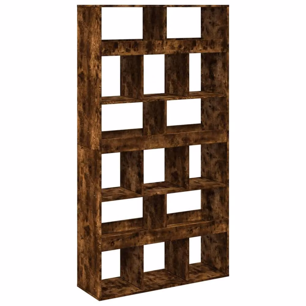 Berkfield Home Smoked Oak Room Divider in Brown, W/D/H: 100 x 33 x 187.5 cm – 3