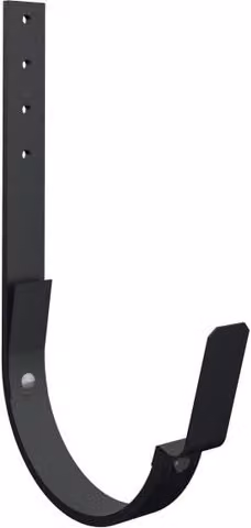 Lindab Matte Black Galvanised Steel 210mm Half Round Flex-Fit Rafter Angle Bracket