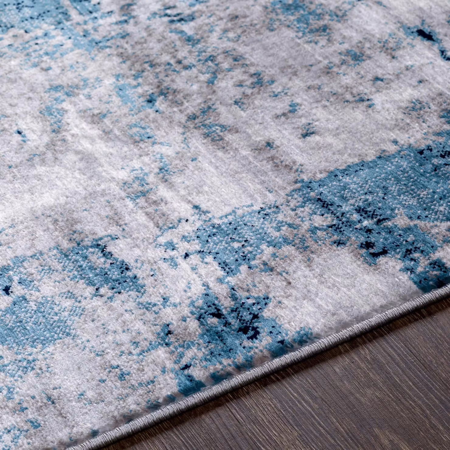 Livabliss Wanderlust Abstract Modern Marble Rug in Dark Blue, Grey and Black, W/D/H: 160 x 220 cm – 3