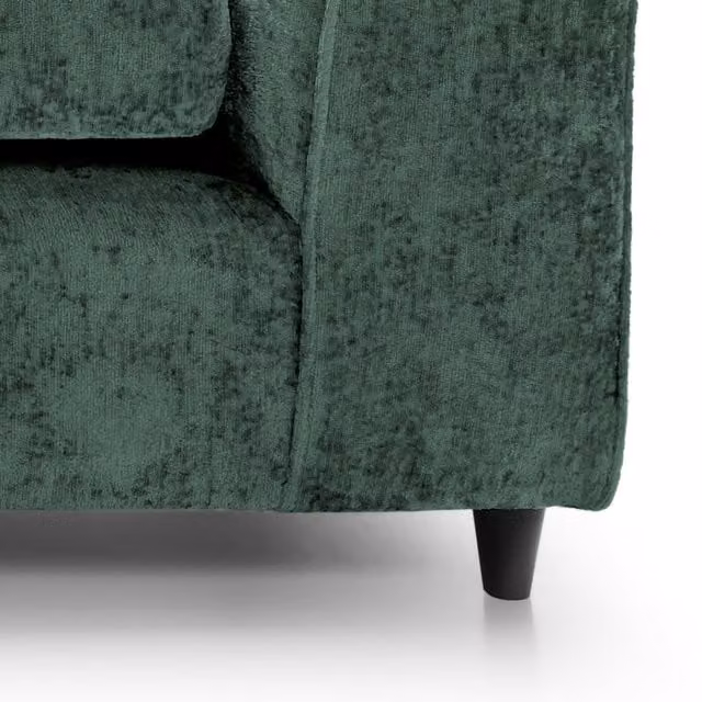Abakus Direct Harriet Plus Reversible U-Shape Sofa in Crushed Chenille Fabric, Rifle Green