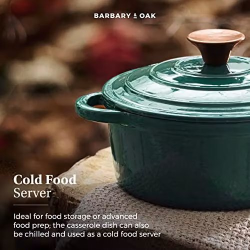 Tower Enamelled Cast Iron Casserole Pan, Green, Diameter: 24 cm – 5