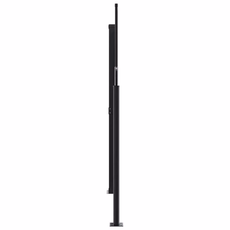 Berkfield Home Retractable Side Awning in Black, W/H: 1200 x 160 cm