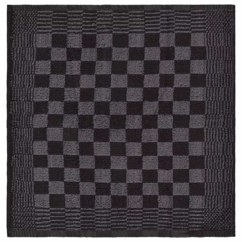 Berkfield Home 10 Piece Cotton Towel Set in Black, Grey and Multicolour – 8