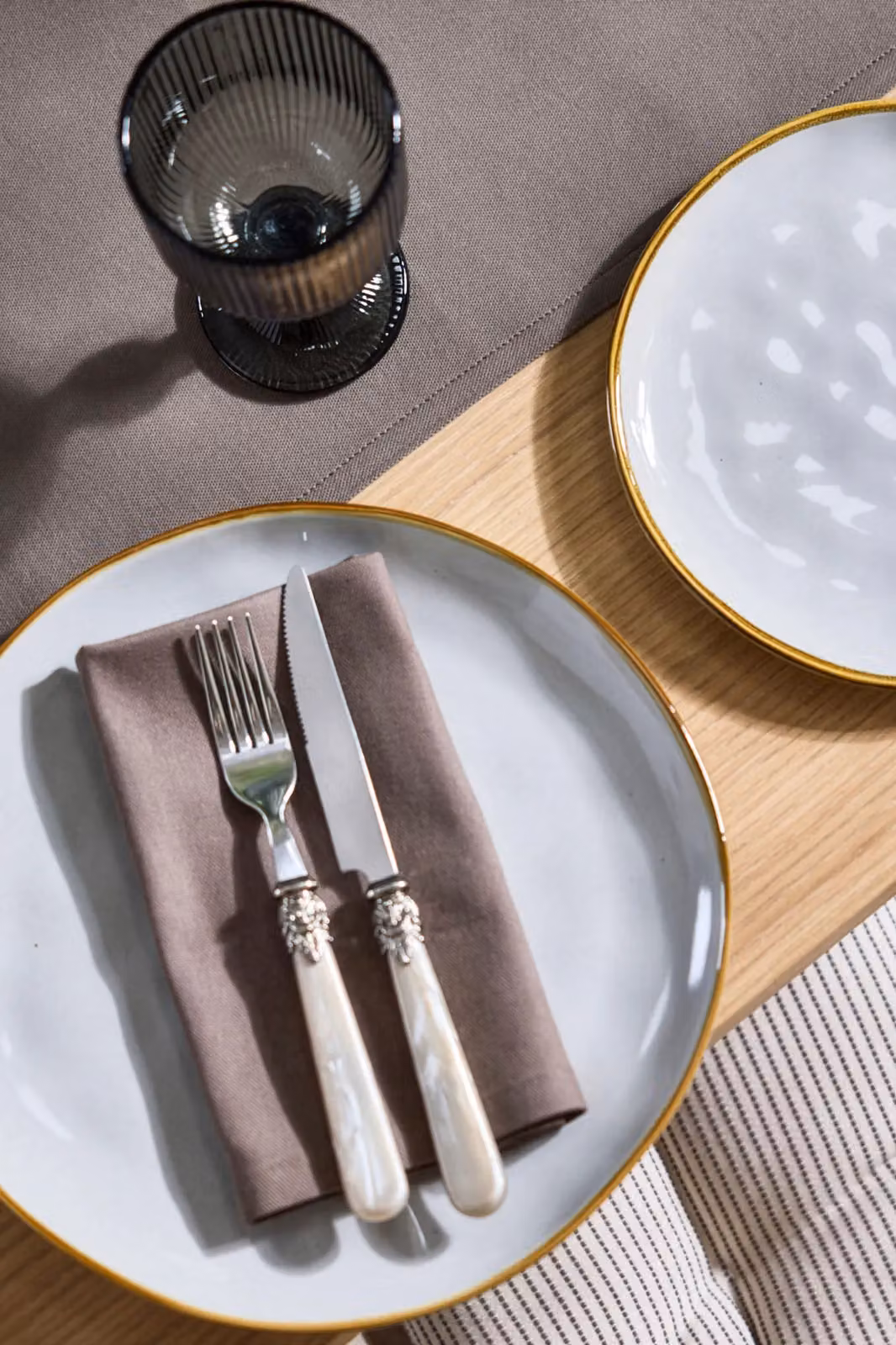 Dibor Brown Cotton Plain Dining Table Runner, 180 cm – 3