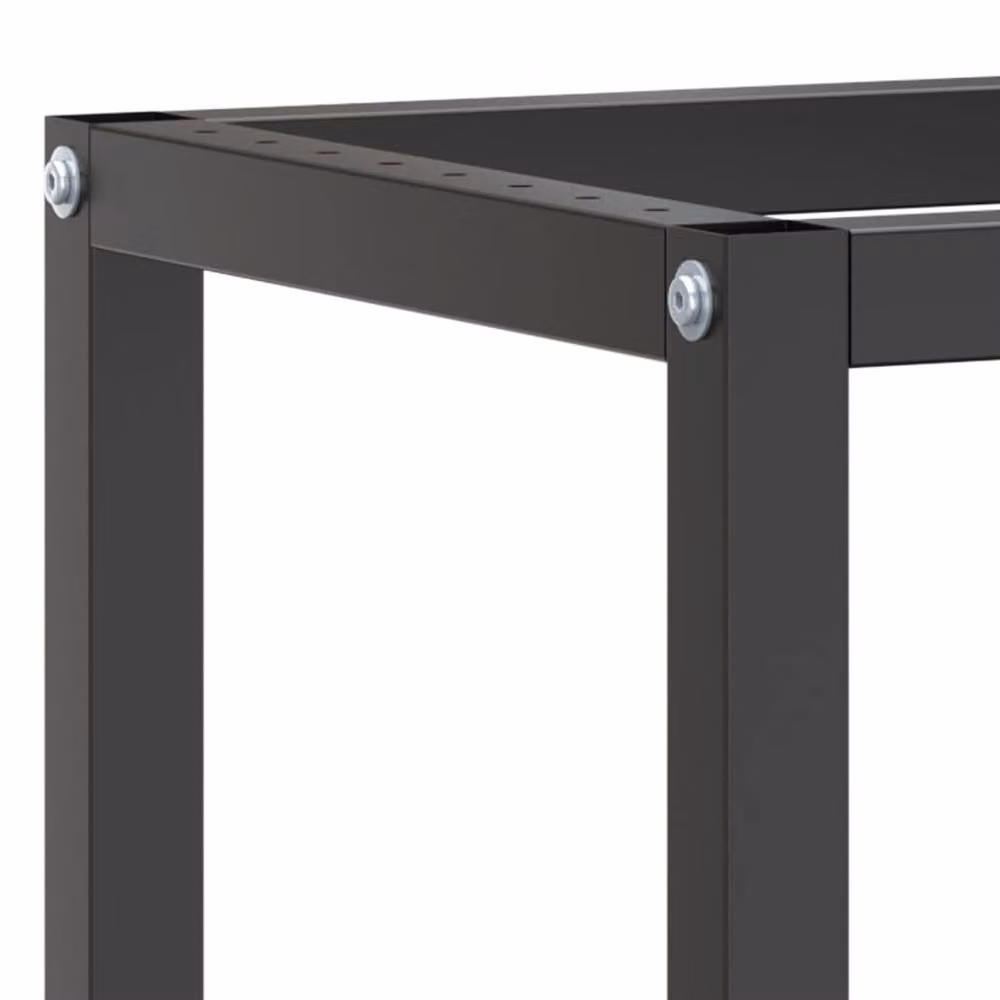 Berkfield Home Metal Work Bench Frame in Matte Black and Matte Red, W/D/H: 110 x 50 x 79 cm – 4