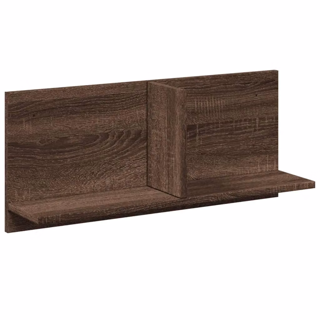 Berkfield Home Wall Mounted Cabinet in Brown Oak, W: 70 cm, D: 30 cm, H: 30 cm – 2