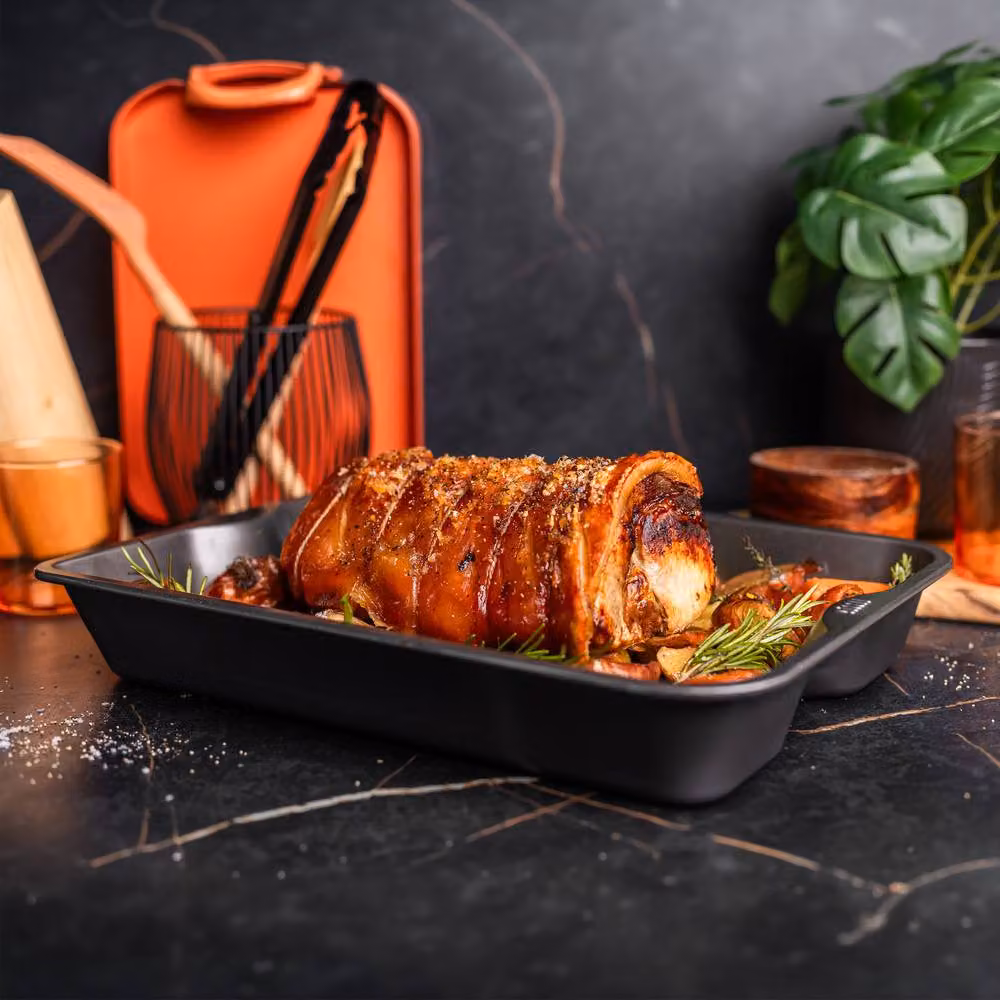 Wham SIZZLL Non-Stick Rectangular Roasting Dish, Grey, 39 cm – 2