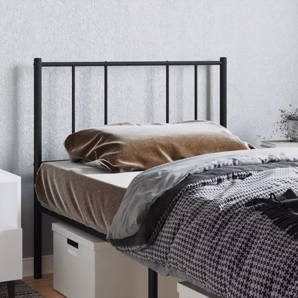 Berkfield Home Metal Headboard in Black, Width: 107 cm – 3