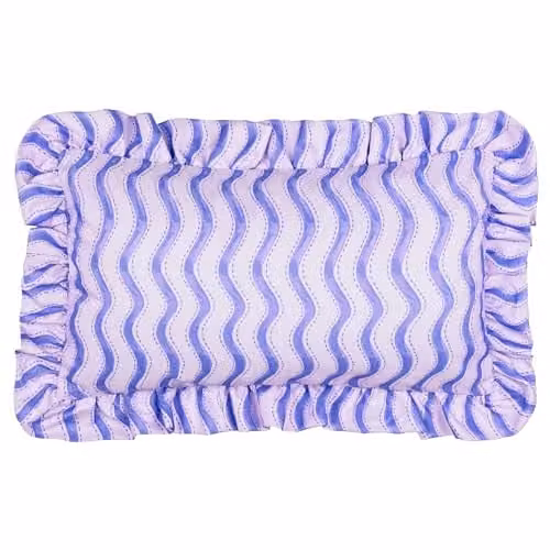Furn Summer Solstice Wiggly Stripe Outdoor Decorative Pillow, Blue and Purple Striped Polyester, W/D/H: 50 x 30 x 30 cm