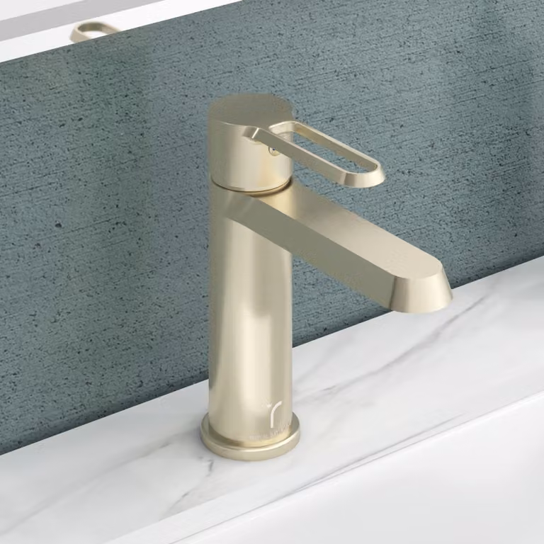 Royal Bathrooms Noble Round Mono Basin Mixer Tap in Brushed Nickel