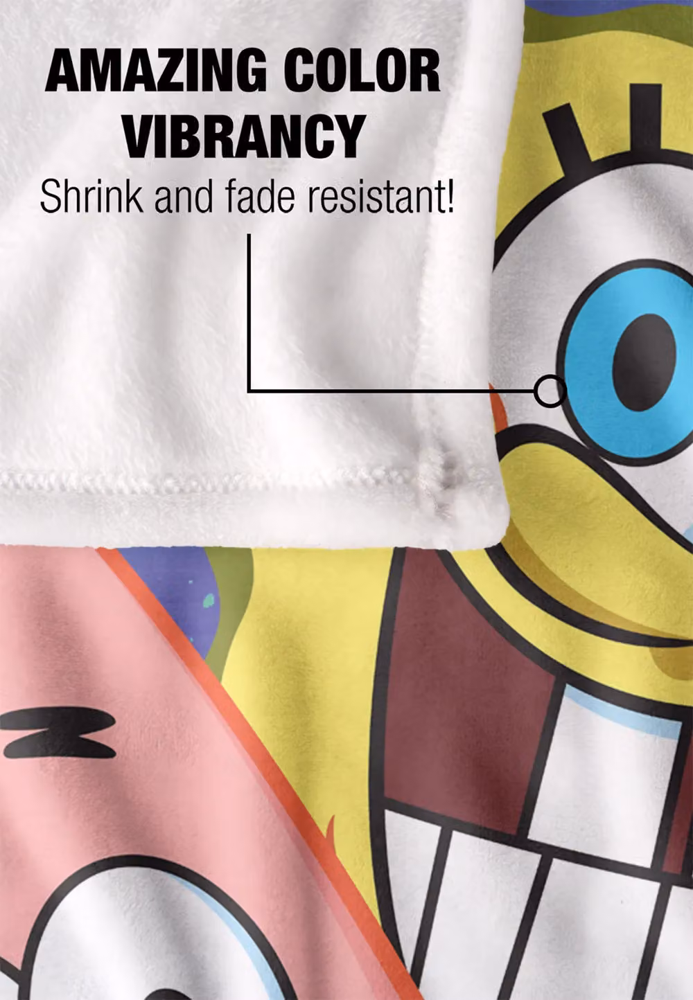 LOGOVISION Spongebob and Patrick Super Soft Microfibre Fleece Throw Blanket, Multicolour, W: 152 cm, D: 127 cm – 4
