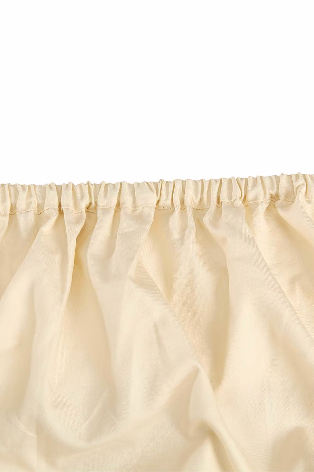Hotel Pure Luxury Cotton Percale Fitted Sheet in Beige, W/D/H: 90 x 200 cm – 3