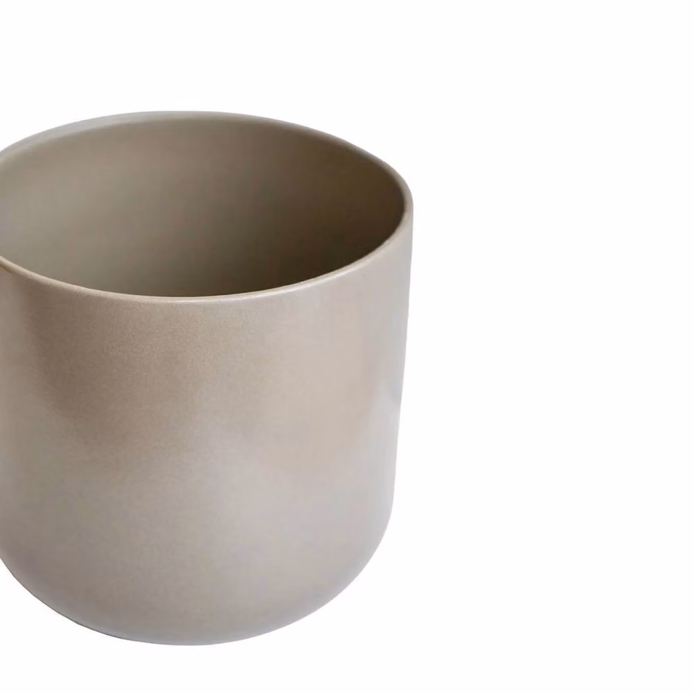 Lemon Pavilion Lisbon Ceramic Planter in Greige, W: 26 cm, D: 26 cm, H: 26 cm – 2