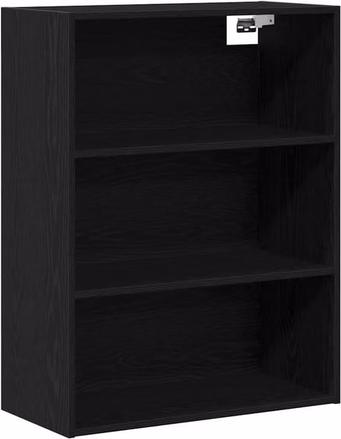Berkfield Home Hanging Wall Cabinet in Black Oak, W: 69.5 cm, D: 32.5 cm, H: 90 cm