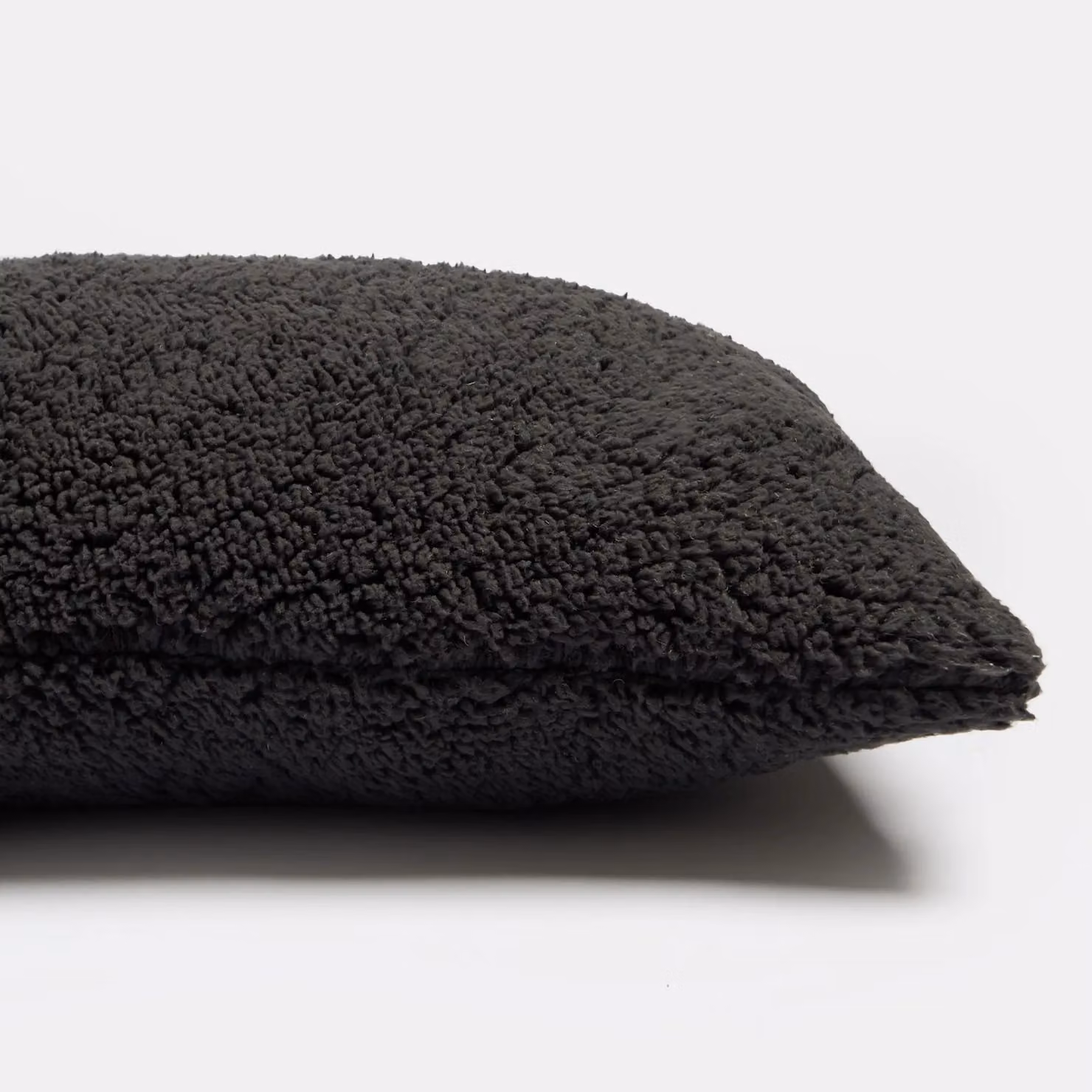 OHS Long Bolster Pillow in Charcoal Grey Teddy Fleece for Pregnancy and Body Support – 3