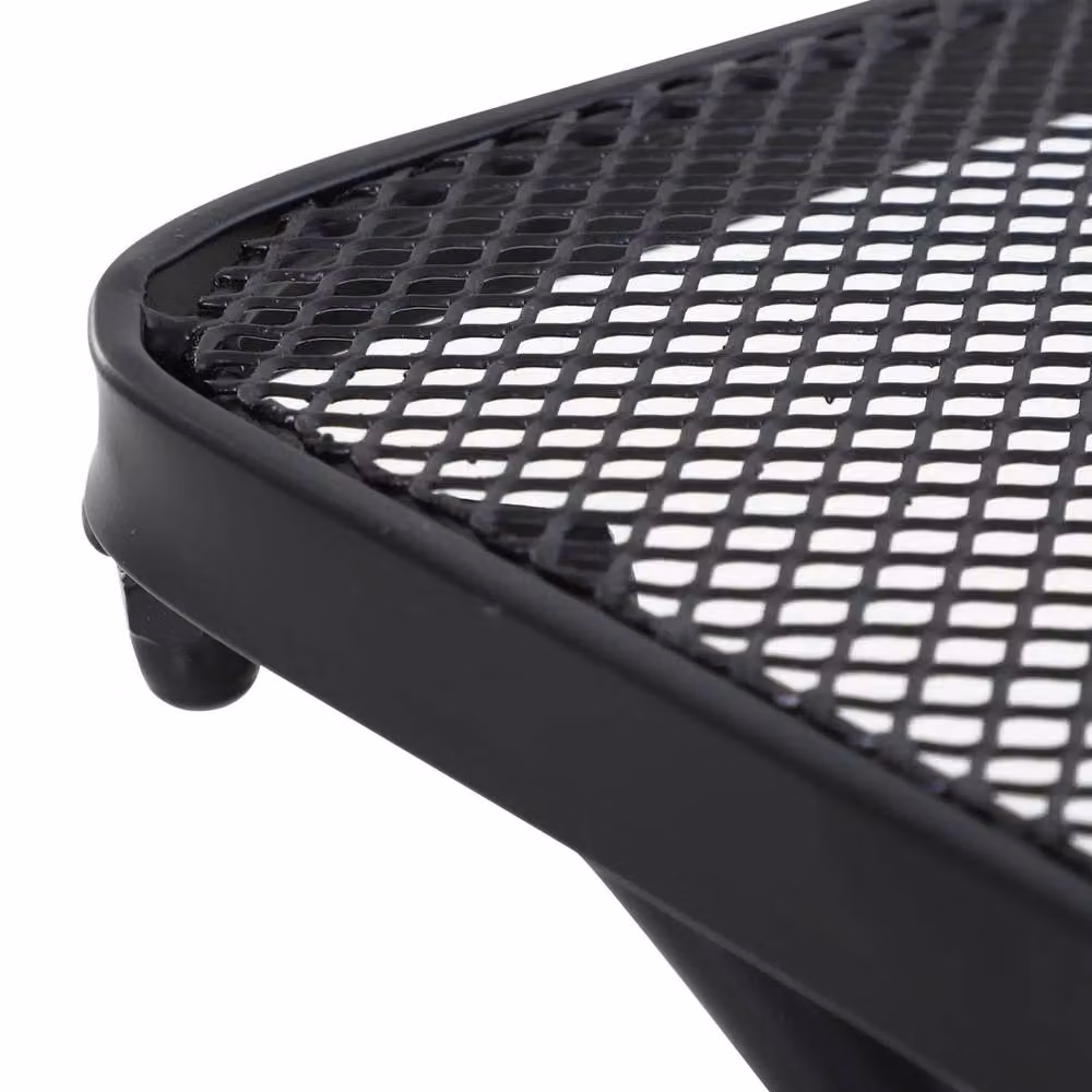 Wyld Haus Aritte Modern Black Matt Metal Square Outdoor Bistro Table W/D/H: 45 x 45 x 50 cm – 6