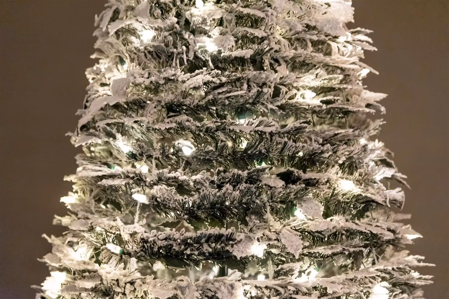 Shatchi White Flocked Pop Up Christmas Tree with Prelit LED Warm Lights, Height: 152.4 cm – 5