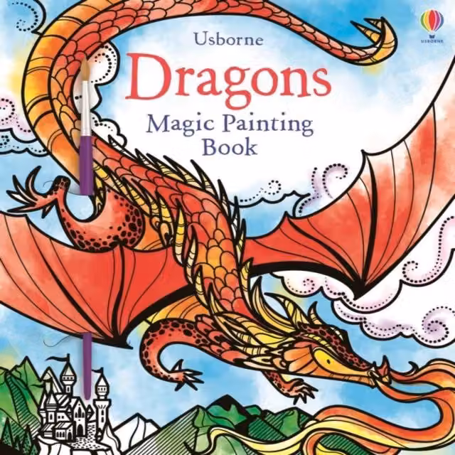 Fiona Watt Dragons Magic Painting Book Paperback, Multicolour