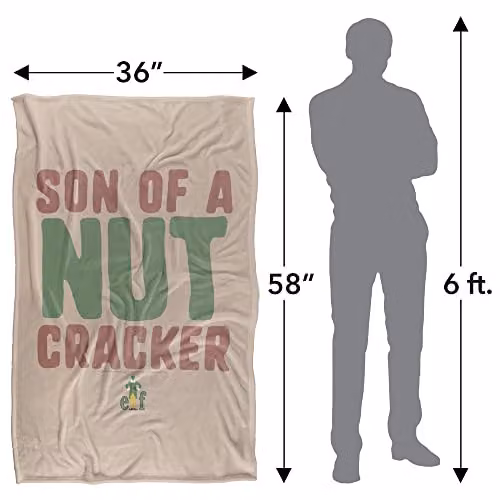 LOGOVISION Elf Buddy Son Of A Nut Cracker Super Soft Fleece Throw Blanket, W/D/H: 91 x 147 cm, Multicolour – 2