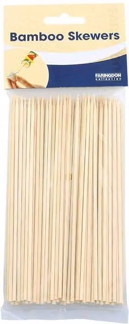 dexam Pack of 150 Round Bamboo Skewers, 15 cm