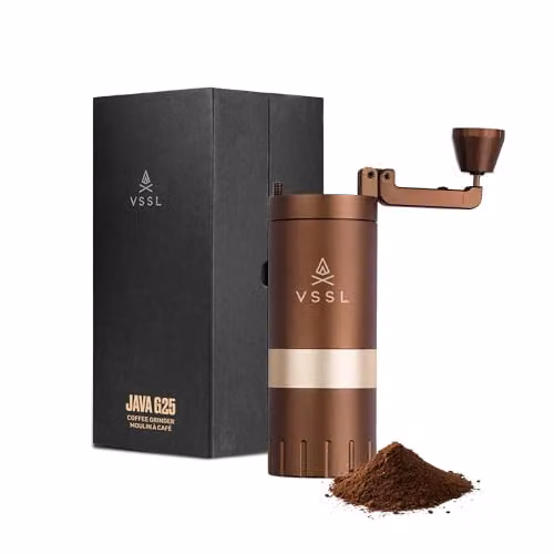 VSSL Java G25 Manual Coffee Grinder with Stainless Steel Conical Burr in Bronze