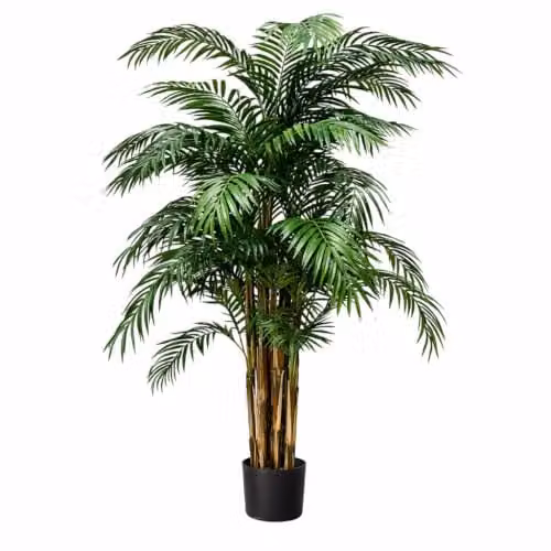 Leaf Green Artificial Fire Retardant Areca Palm Tree, Height: 210 cm