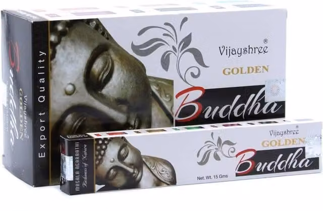KDMD Golden Buddha Incense Sticks, 15g, White