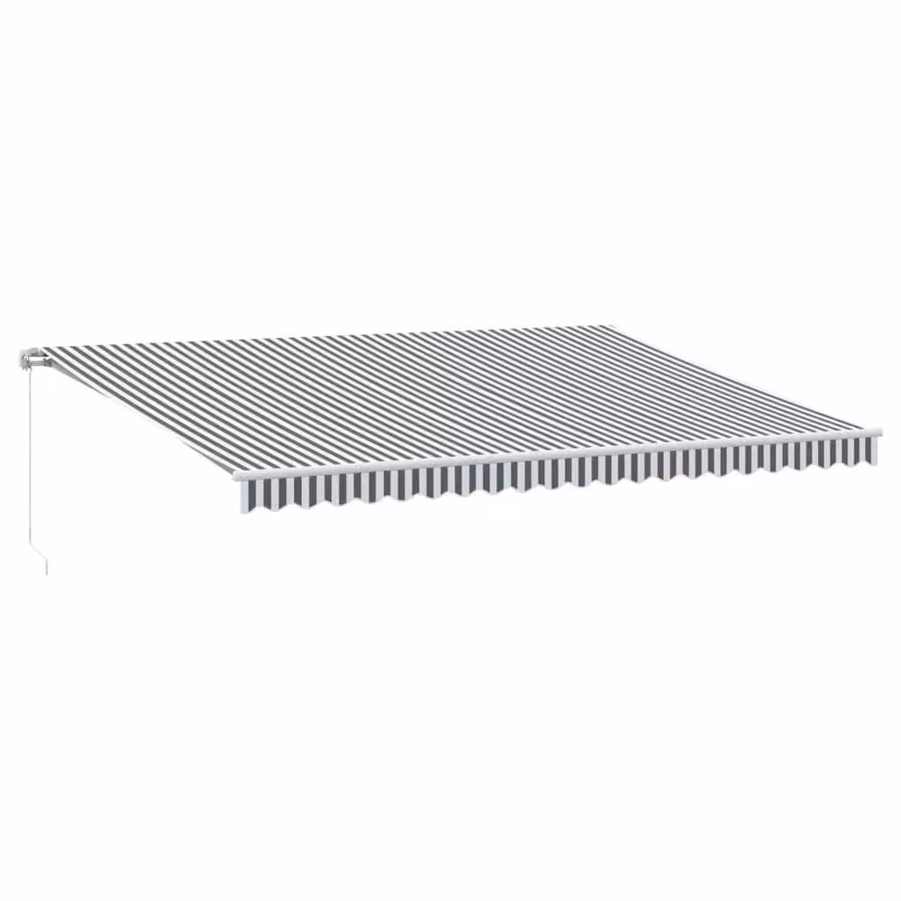 Berkfield Home Manual Retractable Awning with LED, Black and Anthracite, W: 500 cm, D: 300 cm – 2