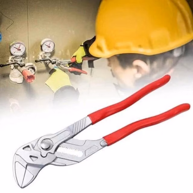 Hinsinc Red Steel Adjustable Water Pump Plier Pipe Wrench – 1