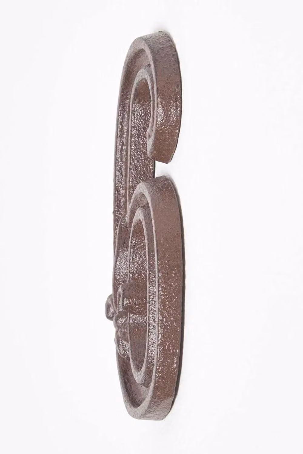 HOMESCAPES Cast Iron Number 6 Decorative Antique Brown House Number with Fleur De Lis Design H 11.8 x W 8 cm – 2