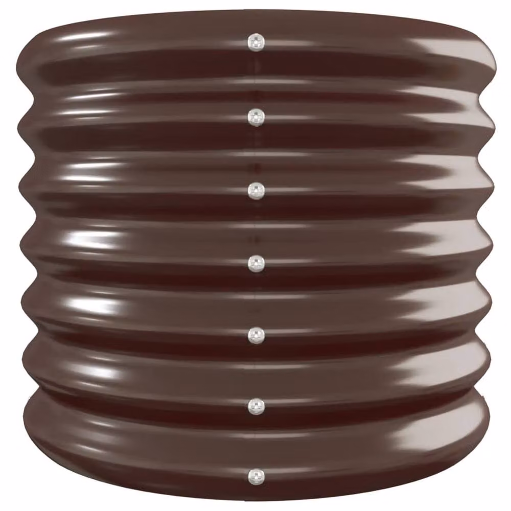 Berkfield Home Garden Raised Bed in Brown Powder-coated Steel, W: 260 cm, D: 40 cm, H: 36 cm – 4