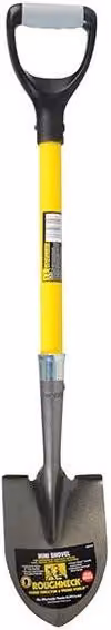 Roughneck Mini Shovel in Yellow with Carbon Steel Blade and Fibreglass Handle – 7