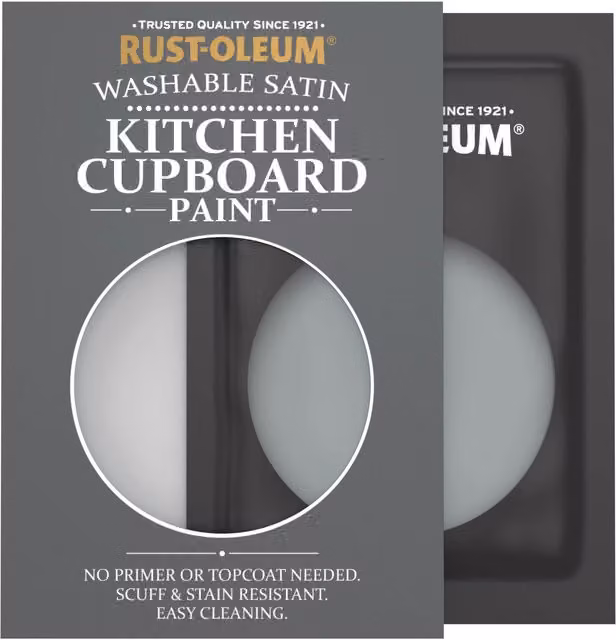 Rust-Oleum Kitchen Cupboard Satin Finish Tester Sachet in Slate Grey, 10ml