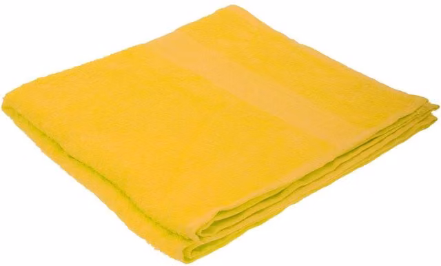 Jassz Plain Cotton Bath Towel in Yellow, 70 x 140 cm, 350 GSM