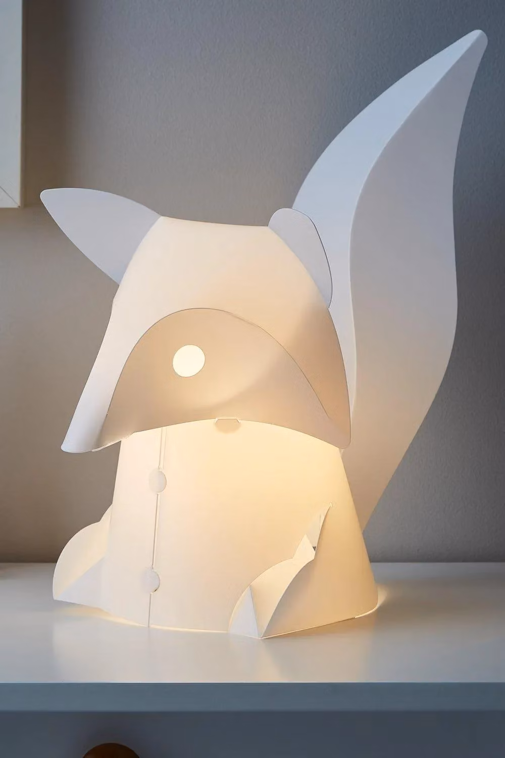 BHS Lighting Glow Fox Table Lamp in White – 2