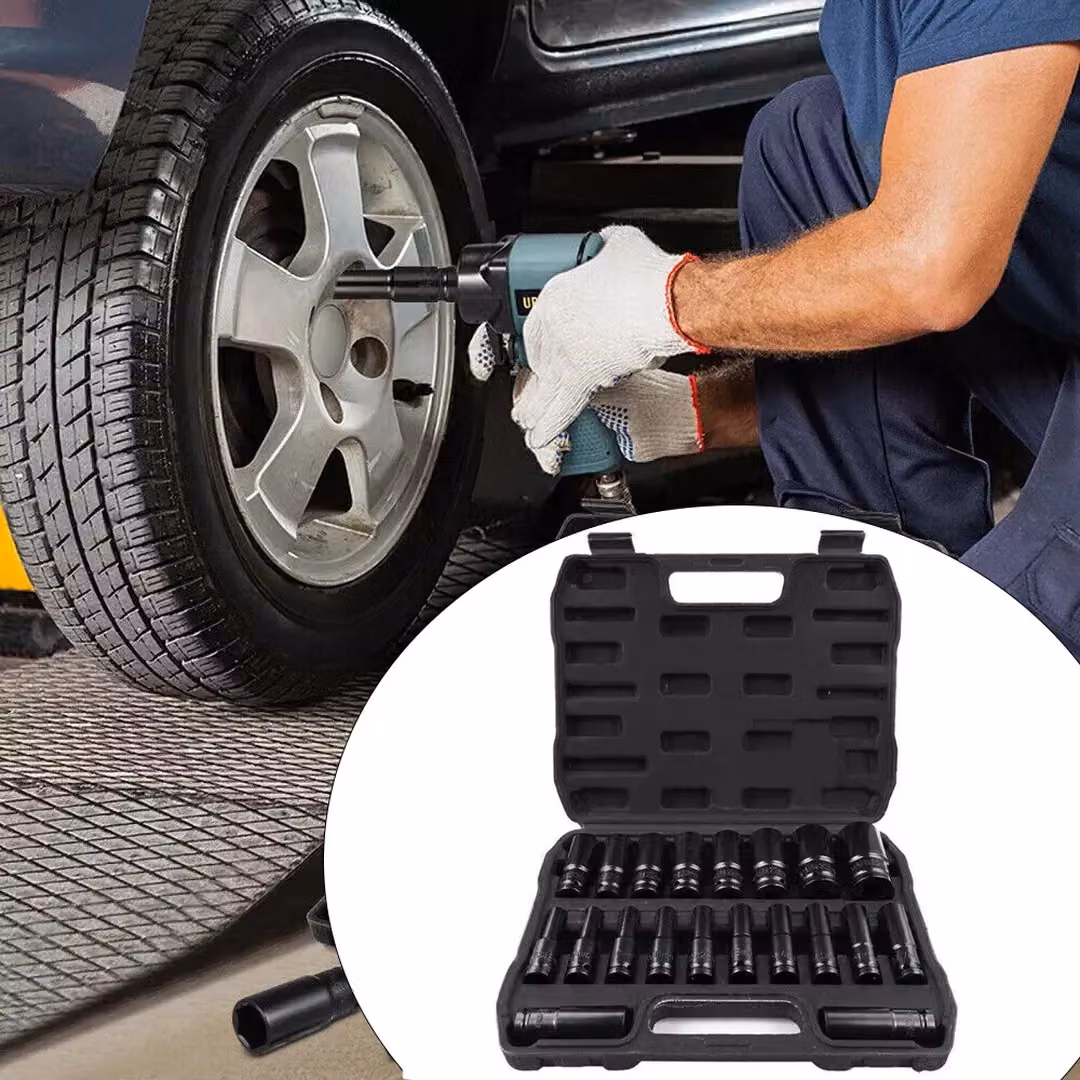 SPETLEK 20-Piece Deep Impact Socket Set, 1/2 inch Drive, Black Steel – 4