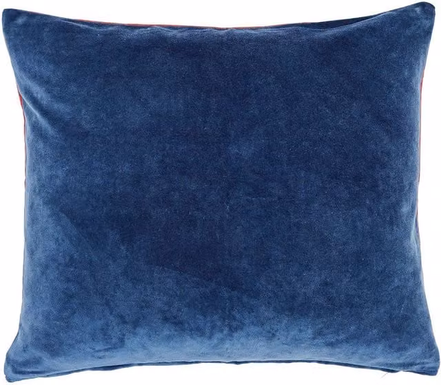 Land & Shore Narin Square Cushion in Blue and Red, W/D/H: 45 x 45 x 45 cm