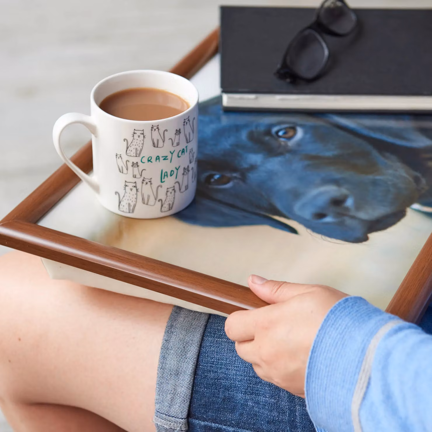 Creative Tops Labrador Printed Laptray, Multicolour, W: 44 cm, D: 34 cm – 4