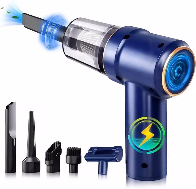 Nordara Cordless Rechargeable Electric Air Duster and Blower Vacuum Cleaner for Car Use in Blue – 1