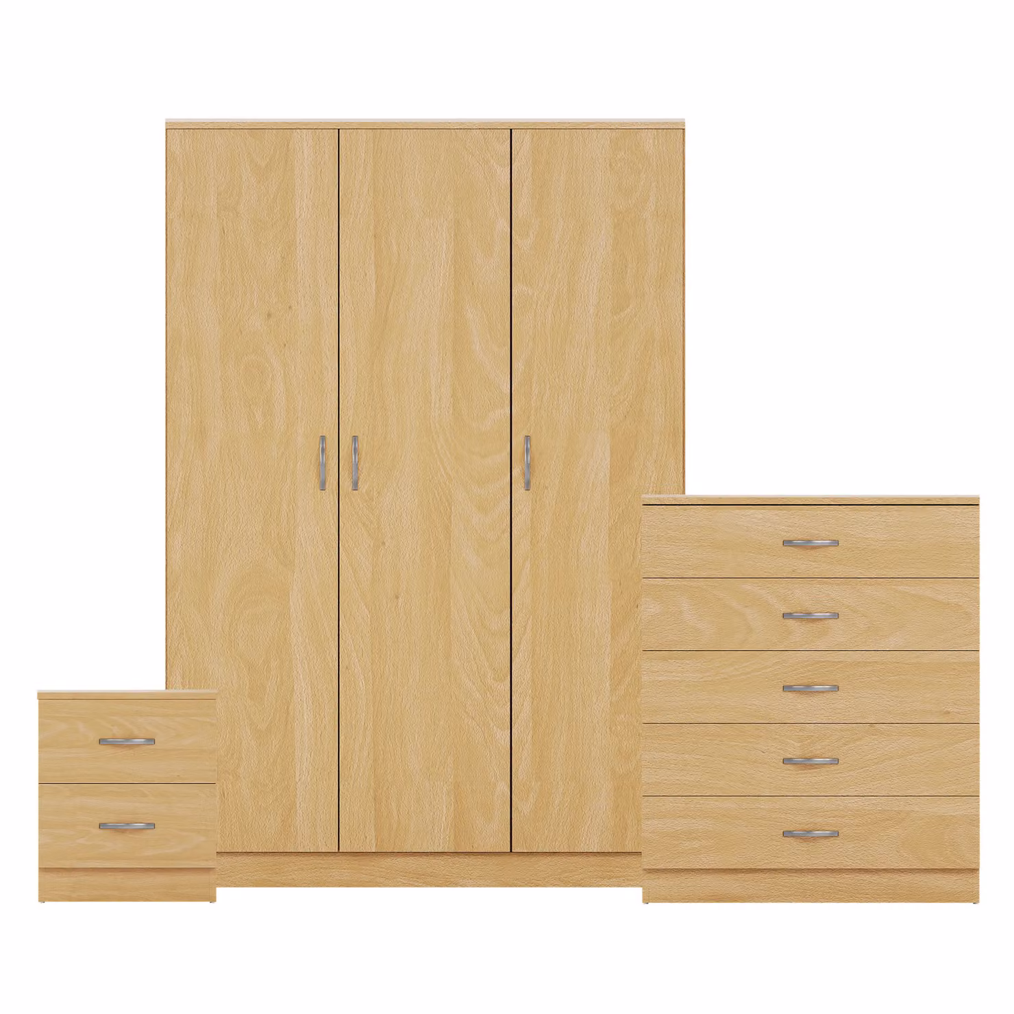 Vida Designs Modern 3 Piece Bedroom Set in Brown and White – 2