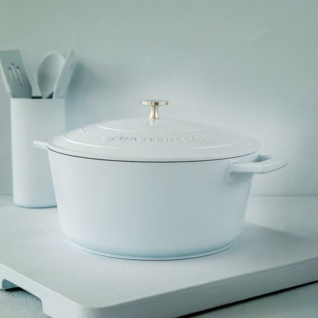 MasterClass Sky Blue Cast Aluminium Casserole Dish, 4L
