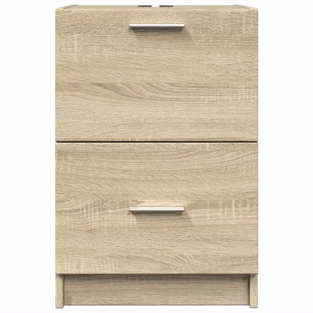 Berkfield Home Sink Cabinet in Sonoma Oak, Brown/Beige, W/D/H: 40 x 37 x 59 cm – 2